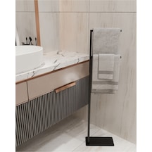 Aju Havluluk Kağıt Havlu Askısı Siyah Metal Malzeme Kurulum Gerektirmez Devrilmez Banyo Düzenleyici Siyah