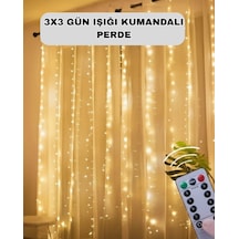 Uzaktan Kumandalı Perde Tipi Günışığı Peri Led Işık Dekorasyon Renkli 99998029