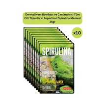Dermal Nem Bombası Ve Canlandırıcı Tüm Cilt Tipleri İçin Superfood Spirulina Maskesi 25 Gr 10 Adet