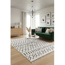 Havana İskandinav Tarz Kilim Desenli Makina Halısı Hv06 Siyah