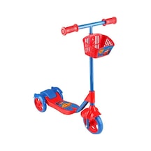 Kırmızı Sepetli Frenli 3 Tekerlekli Scooter