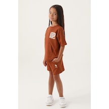 U.s. Polo Assn. Kız Çocuk Kahverengi Şort Takım Us1808-c-v1 Kahverengi