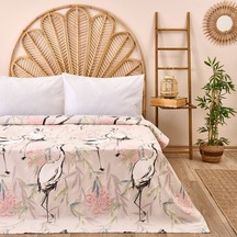 Soft Acer Çift Kişilik Pike - Antrasit / Pembe - 200x220 Cm Renkli
