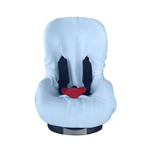 4katlı Müslin Bebek Oto Koltuk Kılıfı Lastikli %100pamuk Mavi