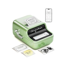 B21 Etiket Makinesi Mürekkepsiz Bluetooth Etiket Yazıcısı, Küçük İşletmeler İçin 2 İnç Taşınabilir Termal Yazıcı, Adres, Logo, Giyim, Posta, Mumlar, Takı,  İçin Etiket Yazıcısı, Yeşil