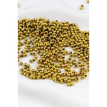 2 Renk Karışık Gold Tonunda 4 Mm Plastik İnci Boncuk Aksesuar Malzemesi 25 Gr