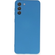Newface Samsung Galaxy Uyumlu S21 Plus Kılıf Nano İçi Kadife Silikon Glblseme - 71 - Mavi