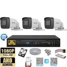 Hikvision 2 Mp 3 Kameralı Tak Çalıştır Hazır Kamera Seti
