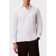 Calvin Klein Regular Fit Göğüs Cepli Gömlek Lv04lf108gyaa Erkek Gömlek Lv04lf108g Yaa Beyaz