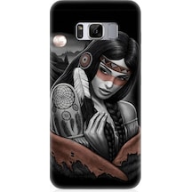 Samsung Galaxy S8 Plus Uyumlu Kızılldereli Kız Dreamcatcher Desenli Silikon Kılıf