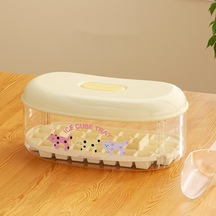 Jian Fan Tek Tıkla Buzızgara Kalıbıev Buzdolabıdepama Buzuz Kutusu-sarıı Sarı