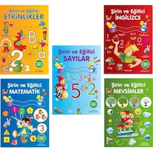 5+ Yaş Şirin Ve Eğitici Okul Öncesi Anaokulu Eğitim Seti 5 Kitap