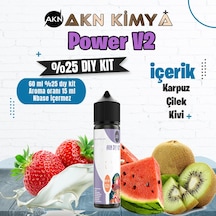 Power V2 Yoğun Dıy Kit Karpuz Çilek Kivi Gıda Aroması %25 Oranda Aroma İçerir Hazır Değildir 60 Ml