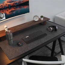 Mouse Ped Çalışma Masası Düzenleyici Koyu Gri Keçe Mat 90x48 Cm A9