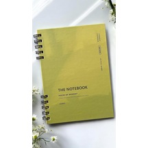 Tr Spiralli 80 Yaprak Kareli A5 Defter, Not Defteri, Okul Defteri, 4 Farklı Renk Seçeneği 03 Olive Green Çok Renkli