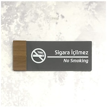 Dekokonsept Wooden Serisi Sigara İçilmez Ofis Oda Kapı İsimliği Yönlendirme Tabelası