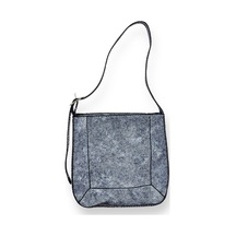 Kot Kumaş Omuz Çantası, Gri Denim, Ayarlanabilir Askılı Mavi