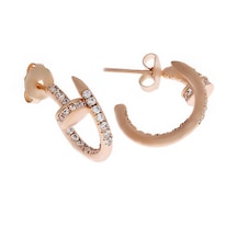 Kadın Çivi Model Rose Renk Çelik Küpe