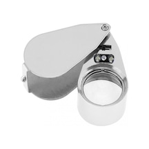 Mini Led Işıklı Büyüteç Full Çelik Büyüteç Lup Mercek Kuyumcu Büyüteci