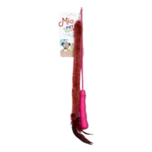 Peluşlu Tüylü Kedi Olta Oyuncağı Pembe
