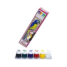 Cam Boyası 6 Renk 15 ML 1 Paket Cam Vitray Boyası Vitray Boya Seti 6 lı Çok Renkli
