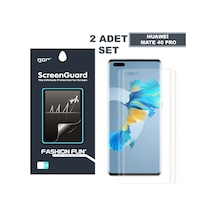 Gor Huawei Mate 40 Pro 3d Kavisli Full Kaplama Darbe Emici Ekran Koruyucu 2 Adet Set Mate 40 Pro+- 5775