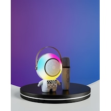 Rgb Işıklı Astronot Tasarım Bluetooth Hoparlör Uczzztekmikrofonastrospeaker-1