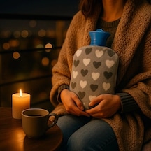 2 Litre Kılıflı Sıcak Su Torbası Gri
