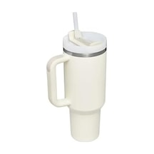 Pipetli Termos Bardak, Krem, 1.18 Litre Açık Beyaz