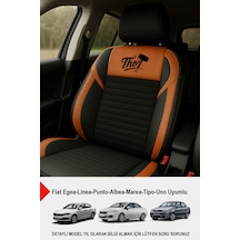 Thor Tay Tüyü Oto Koltuk Kılıfı Fiat Egea-linea-punto-albea-marea-tipo-uno Uyumlu Taba