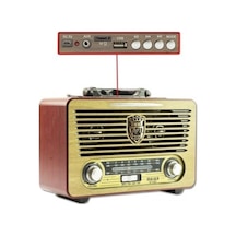 Bluetooth Özellikli Usb Sd Girişli Nostaljik Radyo Sarı Renk 2 Yıl - Elektronik