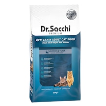 Dr. Sacchi Premium Düşük Tahıllı Somonlu Ton Balıklı Yetişkin Kedi Maması 10 KG