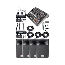 Midex Extreme Paket-2 Mixer Hoparlör Mikrofon Full Ses Sistemi Seti