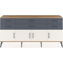 Arges Konsol 2 Raflı 6 Çekmeceli 4 Kapaklı 176x30x83 Çam-aytaşı/antrasit Aytaşı/antrasit