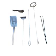 Mobilreyon Şömine Seti,kürek,fırça,gelberi,karıştırıcı,maşa,harbi Soba Temizleme Demiri 6'lı Set