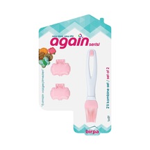 Again Kapaklı 2 Li Kurabiye Kalıbı & Silikon Yumurta Fırçası Seti