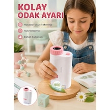 Tr Led Aydınlatmalı Taşınabilir Mikroskop 80x-200x Ayarlanabilir Büyütme Özellikli