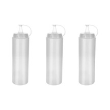 3 Adet 700 ML Sosluk Yağlık Ketçap Mayonez Hardal Sos Yağ Şişesi