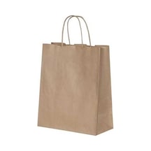Burgu Saplı Kraft Kağıt Çanta 25x12x31 Cm - 25 Adet