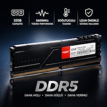 Bory 32gb Ddr5 5600mhz Soğutuculu Desktop Ram Yüksek Performans Gaming & Profesyonel Kullanım