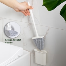 Porsima Bükülebilir Pratik Silikon Klozet Kapaklı Tuvalet Fırçası