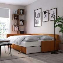 Ikea Kahverengi Modern Kanepe - Bazalı Yataklı Köşe Kanepe