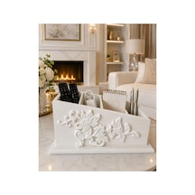 Kumandalık Düzenleyici 25cm 13cm 13cm Orta Sehpa Dekoru Ev Dekorasyon Ürünleri Bej - 909307127