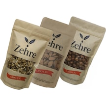 Zehre 3'lü Avantaj Paketi 250 Gr Çiğ Badem İçi + 250 Gr Çiğ Fındık İçi + 250 Gr Ceviz İçi 750 G