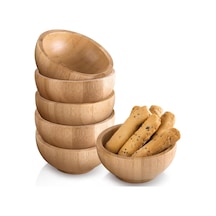 Mithra Life 6 Adet Bambu Mini Lokumluk Çerezlik Sosluk Reçellik Sunumluk Kase Mıt1143 Sku: Smg8690010559036