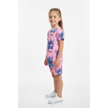 Baskılı Kız Çocuk Takım-90729 Pembe