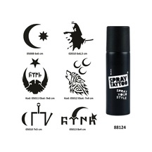 Milli Semboller Spray Tattoo Geçici Dövme Yapma Seti Dark Siyah