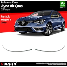 S-Dizayn Renault Megane Uyumlu 4 Krom Ayna Alt Çıtası 2 Parça 2016 Üzeri