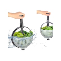 Hızlı Salata Kurutucu Süzgeç- Dönerli Süzgeç Dev Boy Çok Renkli