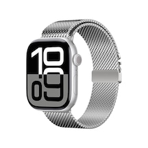 Watch Uyumlu 44mm Zore Krd-121 Metal Hasır Kordon-gümüş